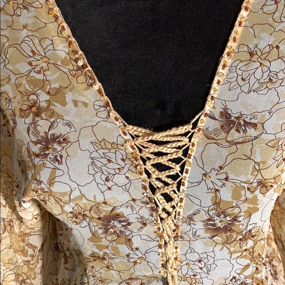 Violet Claire sheer tunic with crystals at neck - Picture 2 of 7